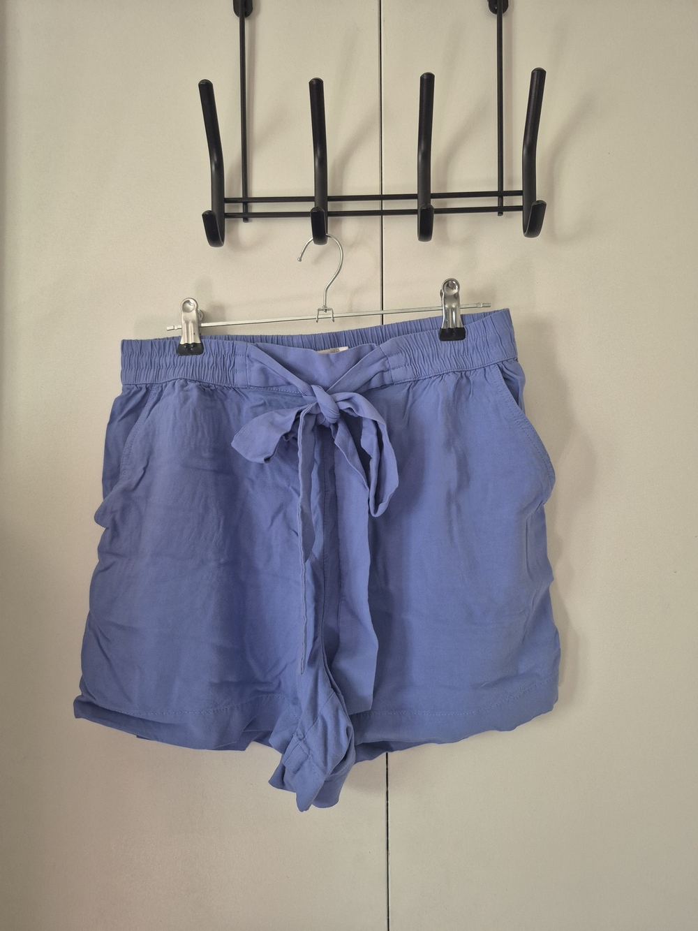 twik Light Blue High-Waist Tie-Front Shorts
